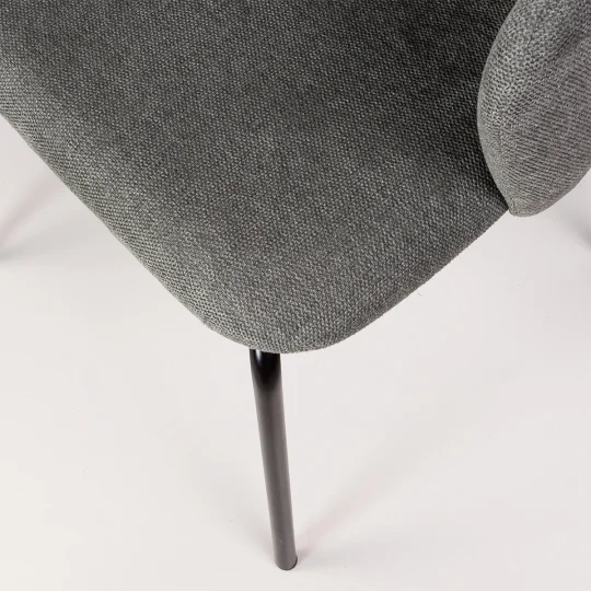 Stół NELSON fi 100 + 4 krzesła OLIVIER jasnoszary - Zdjęcie 9