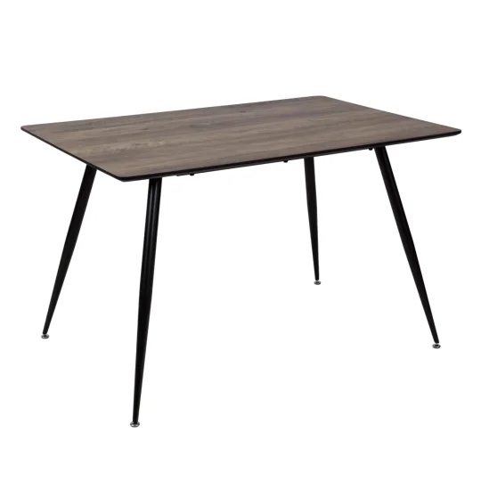 Stół HOBART 120x80 + 4 krzesła OLIVIER ciemnoszary - Zdjęcie 2