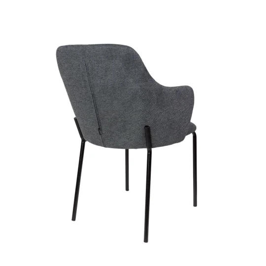 Stół HOBART 120x80 + 4 krzesła OLIVIER ciemnoszary - Zdjęcie 7