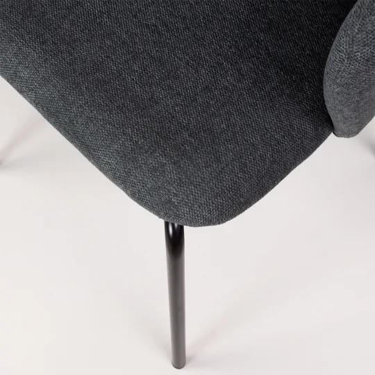 Stół HOBART 120x80 + 4 krzesła OLIVIER ciemnoszary - Zdjęcie 10