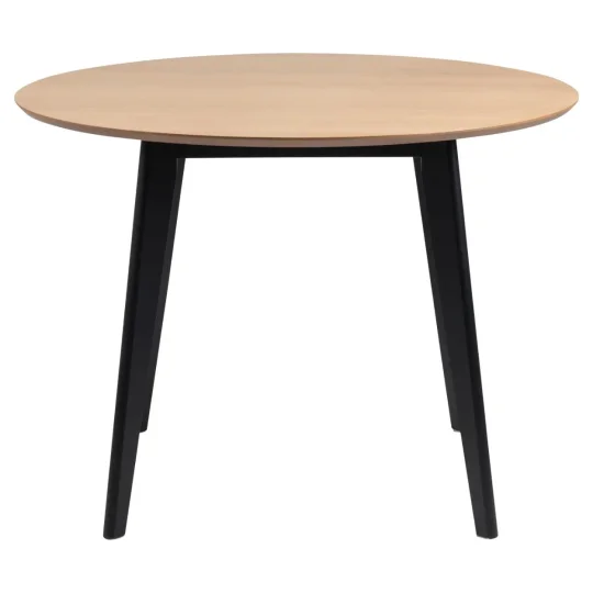 Stół RUBBO dębowy + 4 krzesła OLIVIER ciemnoszary - Zdjęcie 3
