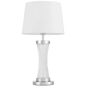 LAMPA NOCNA GLAMOUR BIAŁO-CHROMOWANA VILLANOVA					