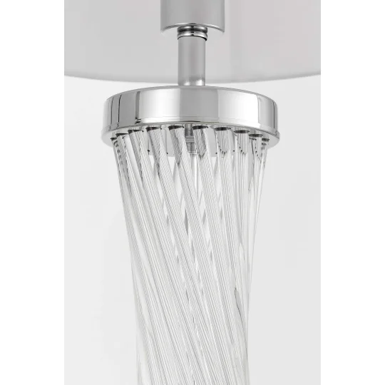 LAMPA NOCNA GLAMOUR BIAŁO-CHROMOWANA VILLANOVA					 - Zdjęcie 2