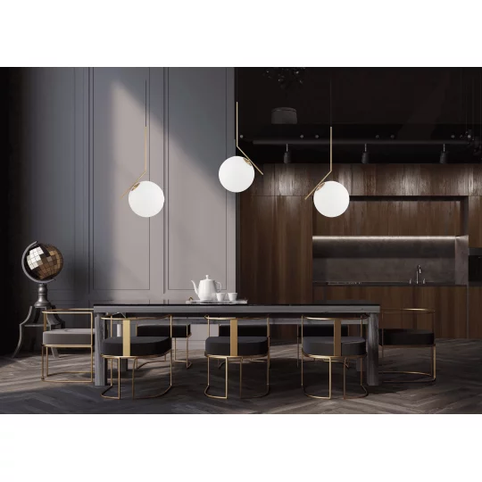 NOWOCZESNA LAMPA WISZĄCA MOSIĘŻNA SORENTO D30					 - Zdjęcie 2