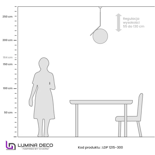 NOWOCZESNA LAMPA WISZĄCA MOSIĘŻNA SORENTO D30					 - Zdjęcie 6
