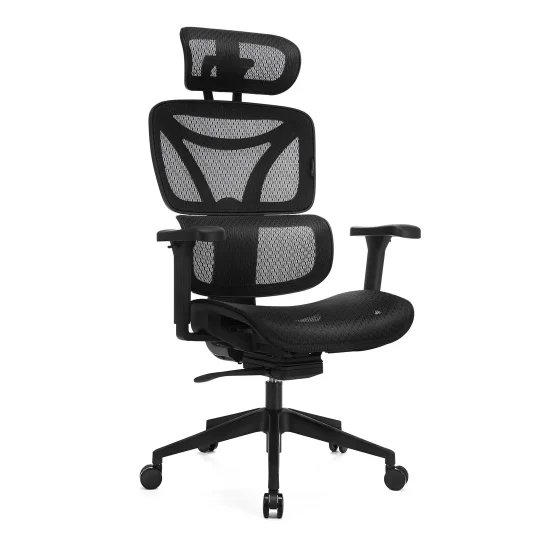 LEVANO SYSTEM Fotel ergonomiczny Control Series Czarny - Zdjęcie 4