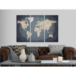 Obraz na korku - Antracytowy świat [Mapa korkowa]