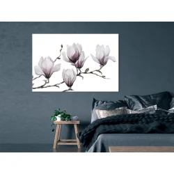 Obraz - Malowane magnolie (1-częściowy) szeroki