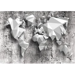 Fototapeta - Mapa świata: origami