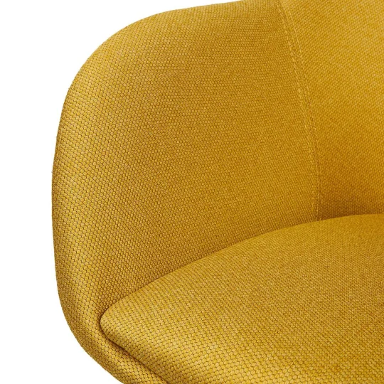 Krzesło tapicerowane SHELL - złote nogi - Zdjęcie 5