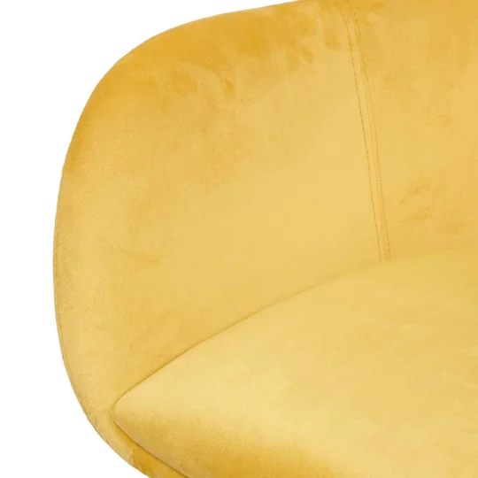 Krzesło tapicerowane SHELL - złote nogi - Zdjęcie 5