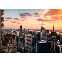 Fototapeta - Nowy Jork: wieżowce i zachód słońca