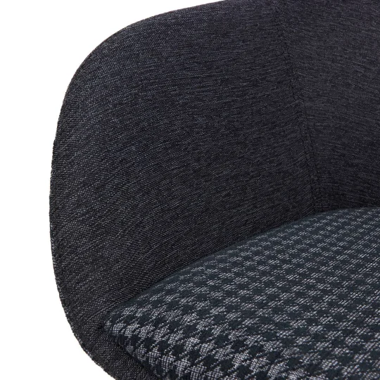 Krzesło tapicerowane SHELL - czarne płozy - Zdjęcie 5