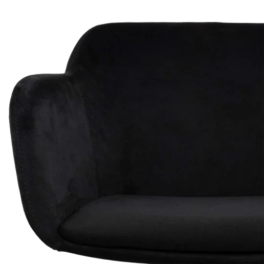 Krzesło tapicerowane SHELL - czarne płozy - Zdjęcie 4
