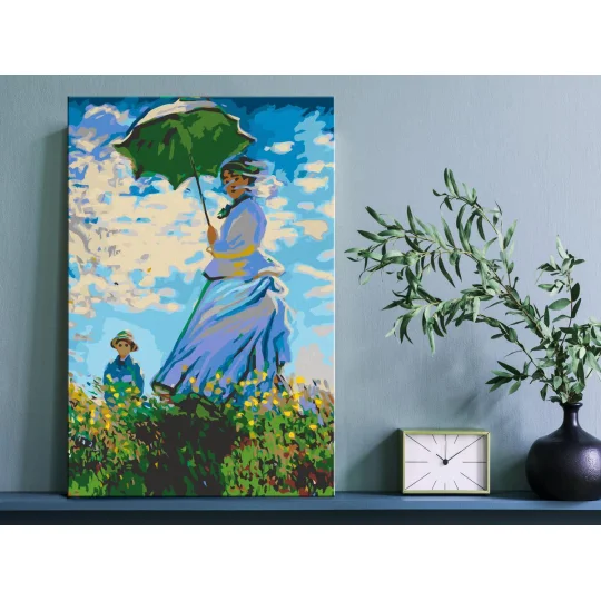 Obraz do samodzielnego malowania - Claude Monet: Kobieta z parasolem