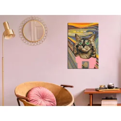 Obraz do samodzielnego malowania - Kocia panika