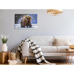 Obraz do samodzielnego malowania - Mglisty niedźwiedź