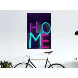 Obraz - Neon Home (1-częściowy) pionowy