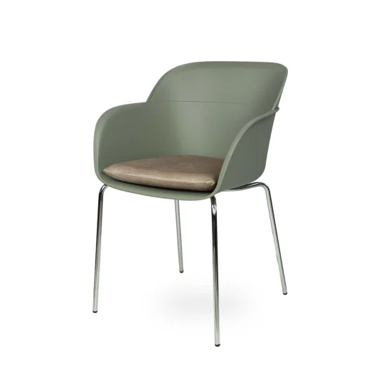 Krzesło SHELL - chromowane nogi - Zdjęcie 4