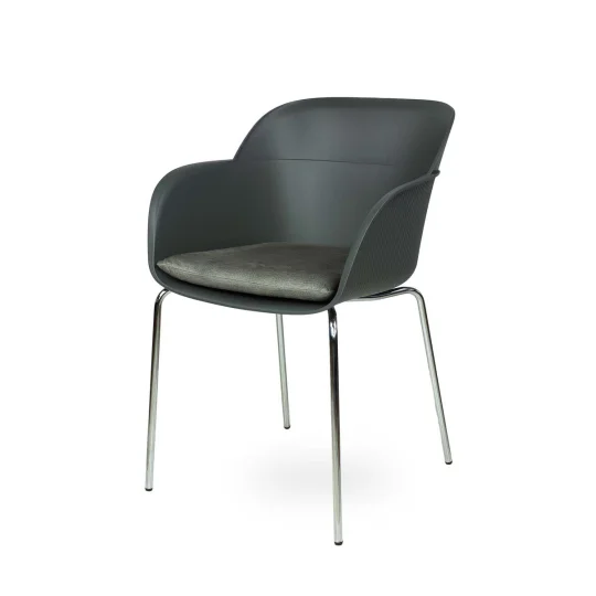Krzesło SHELL - chromowane nogi - Zdjęcie 3