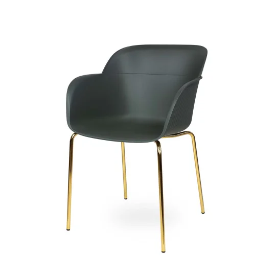 Krzesło SHELL - złote nogi