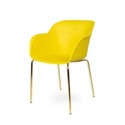 Krzesło SHELL - złote nogi