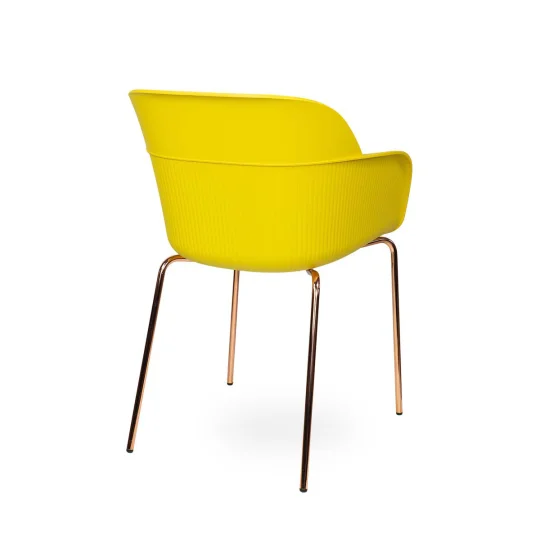 Krzesło SHELL - różowo złote nogi - Zdjęcie 2