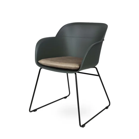 Krzesło SHELL - czarne płozy - Zdjęcie 4
