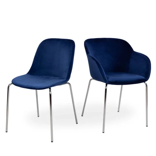 Krzesło tapicerowane SHELL - chromowane nogi - Zdjęcie 5
