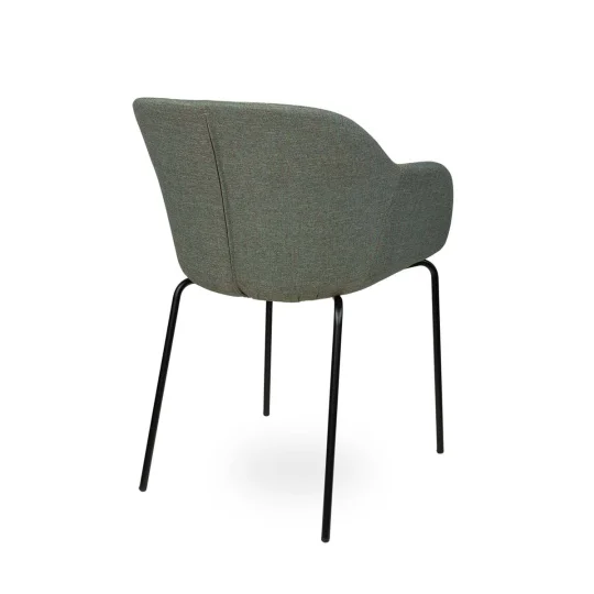 Krzesło tapicerowane SHELL - czarne nogi - Zdjęcie 2