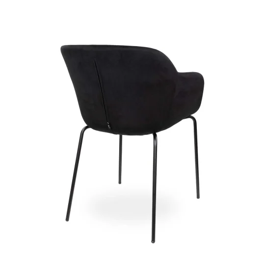 Krzesło tapicerowane SHELL - czarne nogi - Zdjęcie 2