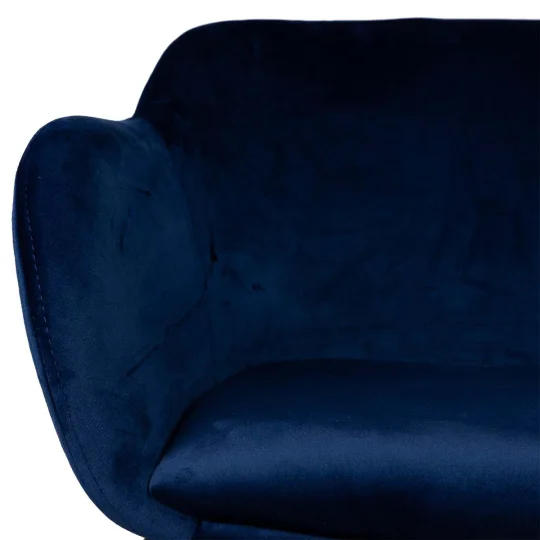 Obrotowe krzesło tapicerowane SHELL - czarne nogi - Zdjęcie 3