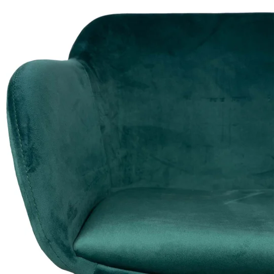 Obrotowe krzesło tapicerowane SHELL - czarne nogi - Zdjęcie 3