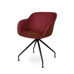 Obrotowe krzesło tapicerowane SHELL - czarne nogi