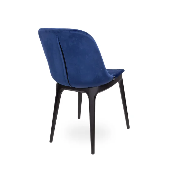 Krzesło tapicerowane SHELL 2 - czarne bukowe nogi - Zdjęcie 2