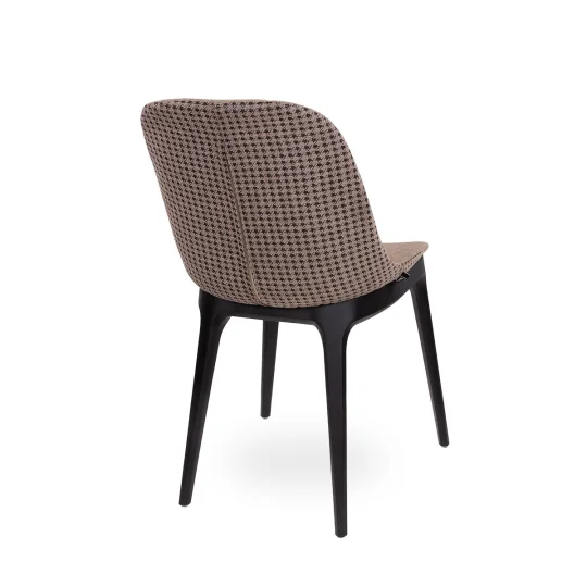 Krzesło tapicerowane SHELL 2 - czarne bukowe nogi - Zdjęcie 2