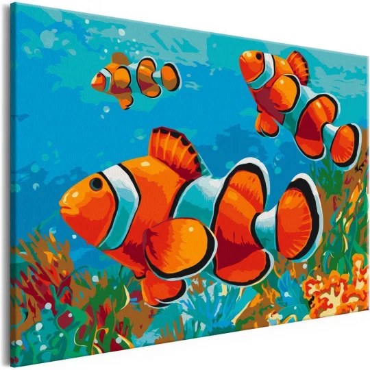 Obraz do samodzielnego malowania - Złote rybki - Zdjęcie 3