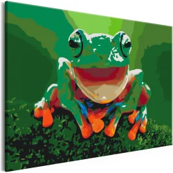 Obraz do samodzielnego malowania - Roześmiana żaba