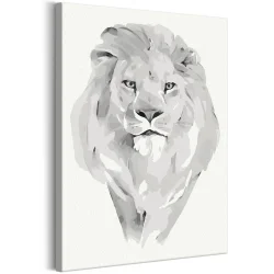 Obraz do samodzielnego malowania - Biały lew