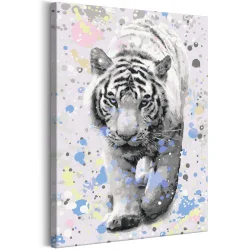 Obraz do samodzielnego malowania - Biały tygrys