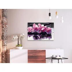 Obraz do samodzielnego malowania - Fioletowa orchidea
