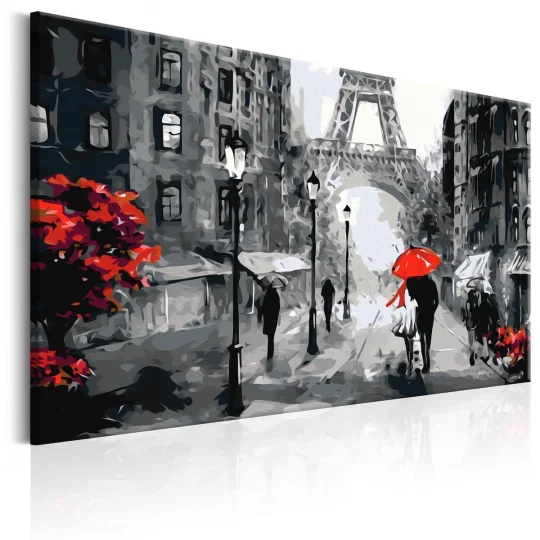 Obraz do samodzielnego malowania - Zakochani w Paryżu - Zdjęcie 3