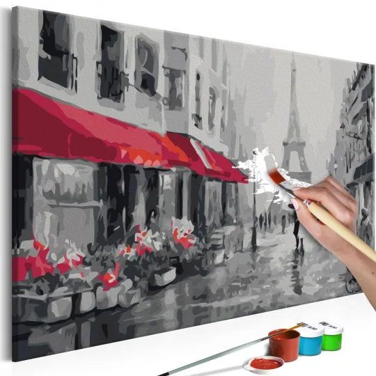Obraz do samodzielnego malowania - Paryż skąpany w deszczu - Zdjęcie 2