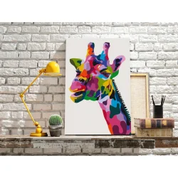 Obraz do samodzielnego malowania - Kolorowa żyrafa