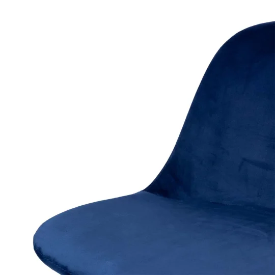 Obrotowe krzesło tapicerowane SHELL 2 - czarne nogi na kółkach - Zdjęcie 3