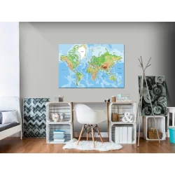 Obraz na korku - Geografia świata [Mapa korkowa]