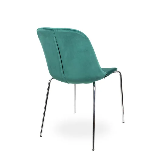 Krzesło tapicerowane SHELL 2 - chromowane nogi - Zdjęcie 2
