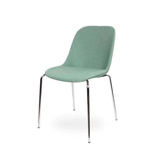 Krzesło tapicerowane SHELL 2 - chromowane nogi