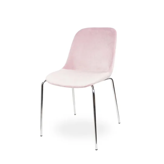 Krzesło tapicerowane SHELL 2 - chromowane nogi