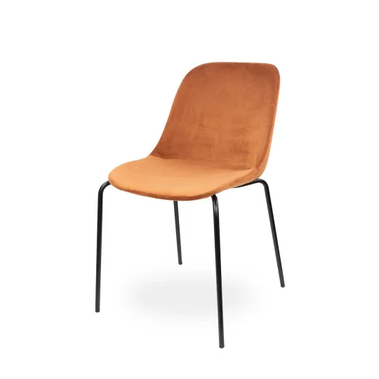 Krzesło tapicerowane SHELL 2 - czarne nogi